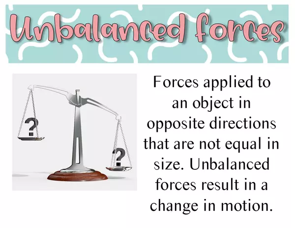   Force and motion vocabulary flash cards