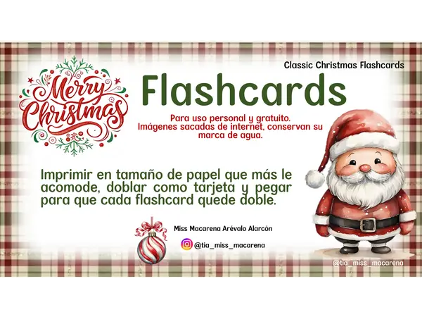 Classic Christmas Flashcards