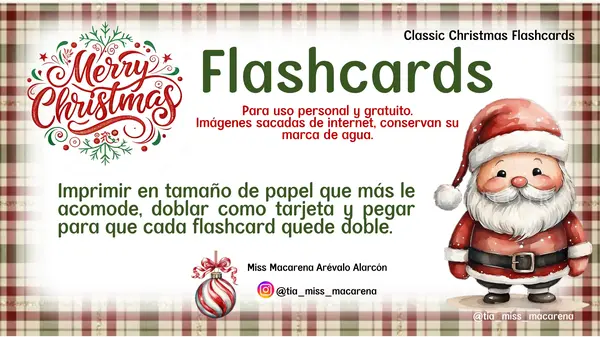 Classic Christmas Flashcards