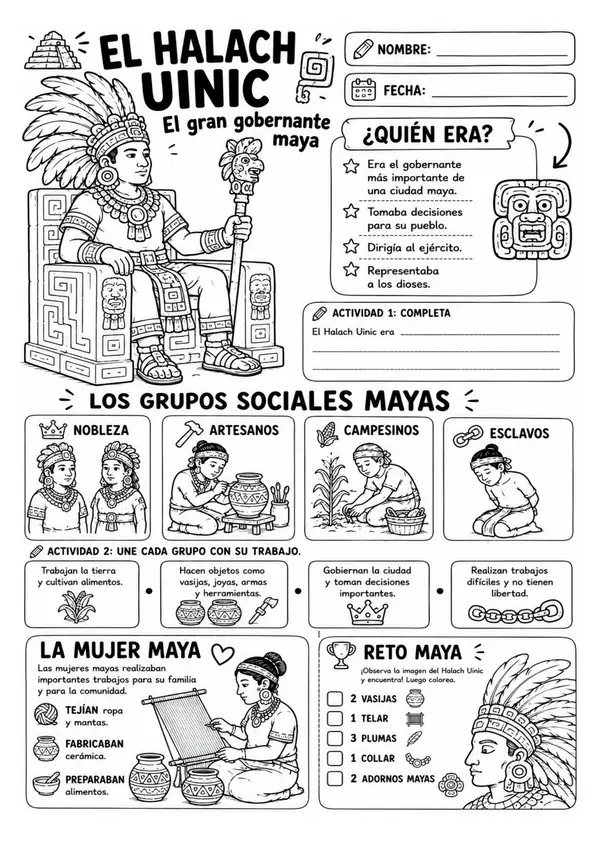 Civilización Maya: Guía de Aprendizaje Completa - 4° Básico Historia
