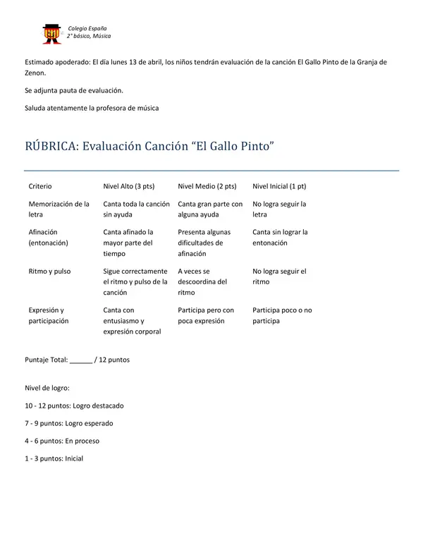 Rúbrica El gallo Pinto