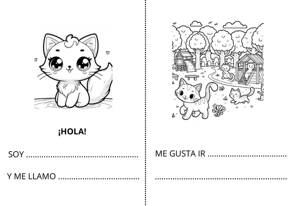 Crea tu primer libro de mini-historias: perro, gato y conejo