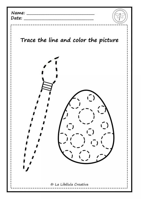 Worksheets Tracing Activities Easter Craft