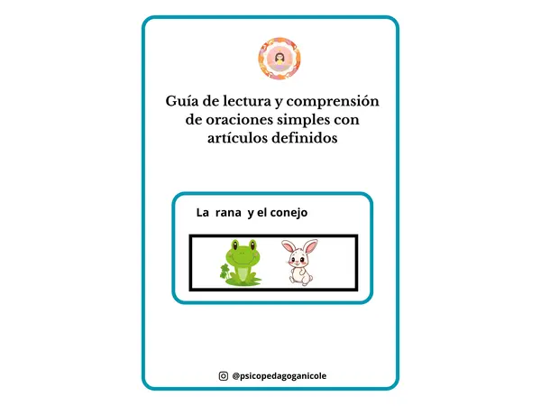 Lectura y comprensión de oraciones simples con artículos definidos