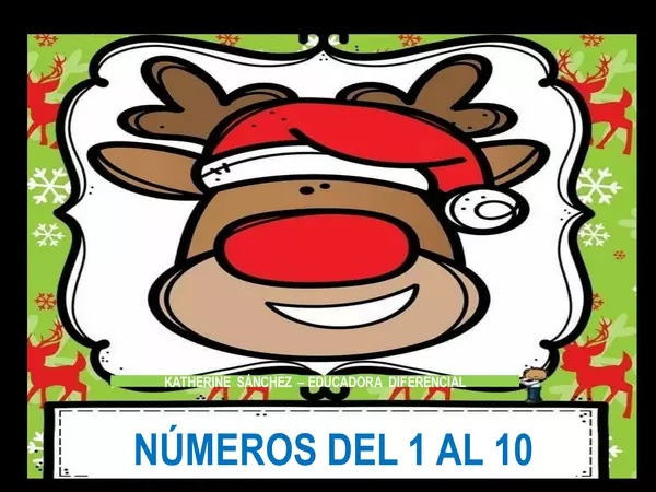 ppt de refuerzo de números del 1 al 10 temática de navidad.