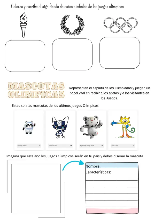 Ficha de Historia: Los Juegos Olímpicos - Origen, Símbolos y Deportes