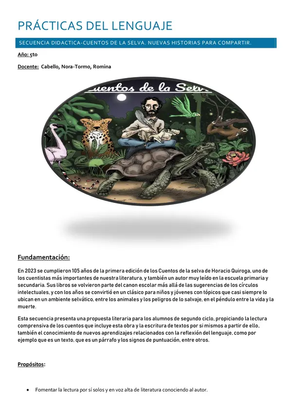 Secuencia didactica "Cuentos de la Selva"