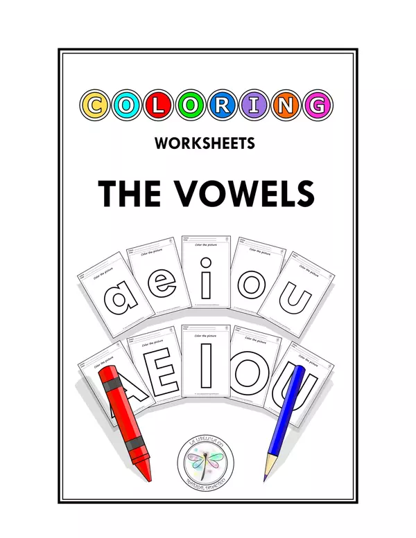 Worksheets Coloring The Vowels Fichas para colorear Las Vocales
