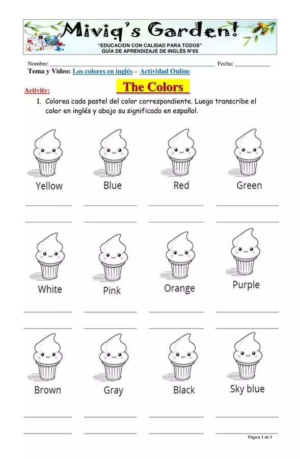 THE COLORS (Los colores en Inglés)