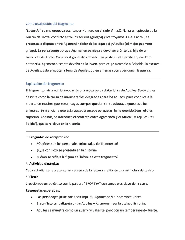 UNIDAD LA EPOPEYA 8° BÁSICO