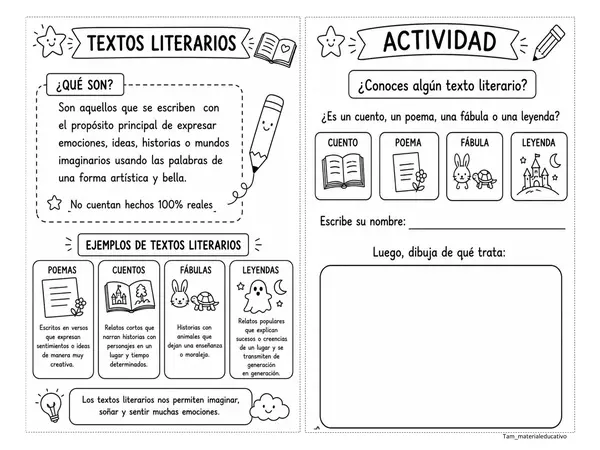 Textos literarios 2° básico