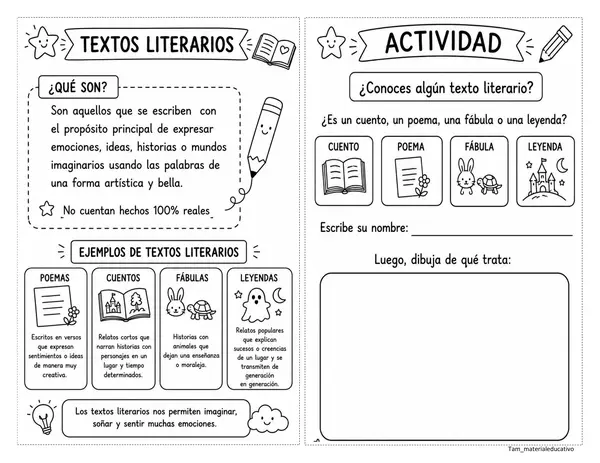 Textos literarios 2° básico