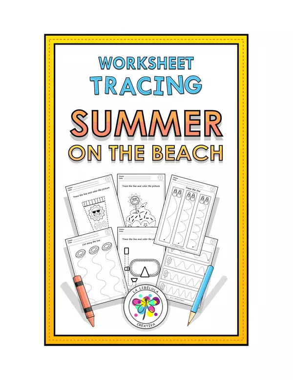 Worksheets Tracing Activities Summer Beach Craft
