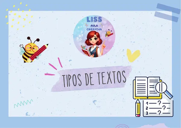Set de Láminas Ilustradas: Tipos de Textos (Estructura y Clasificación)
