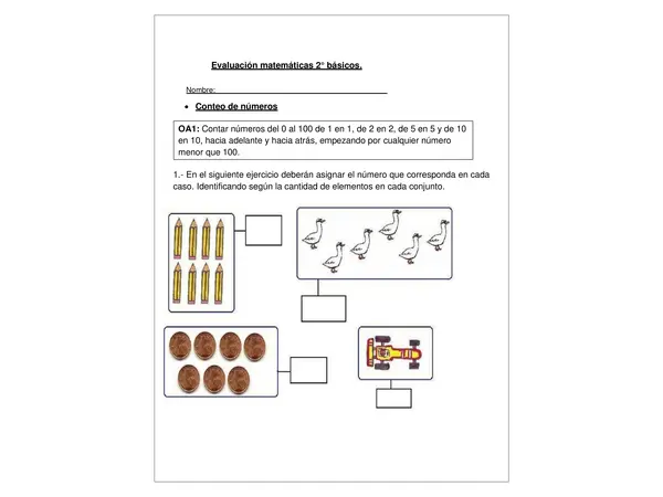 Evaluación matemáticas ámbito numérico 10