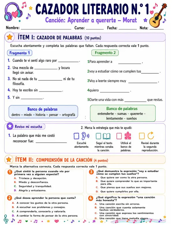Cazador Literario N.° 1: Aprender a quererte – Morat