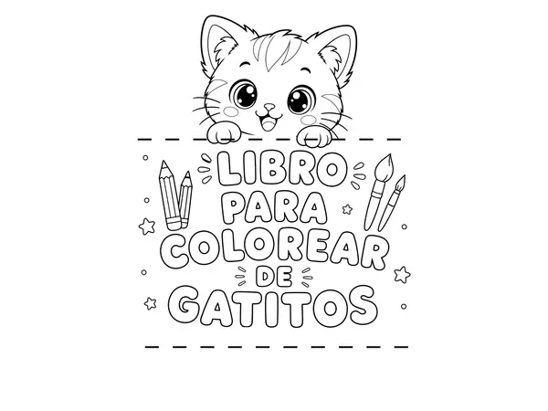 Libro para colorear de gatitos | Motricidad fina y creatividad