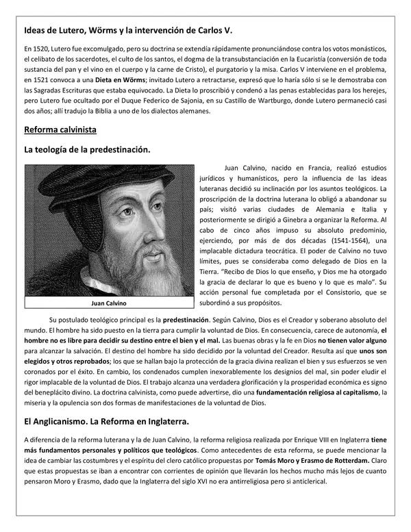 Guía N° 5: “Las Reformas Protestantes en Europa”