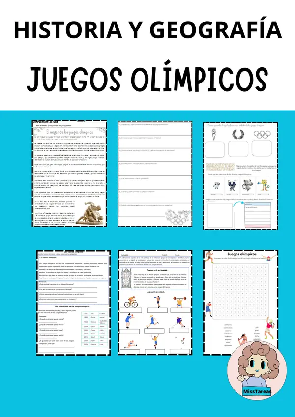 Ficha de Historia: Los Juegos Olímpicos - Origen, Símbolos y Deportes