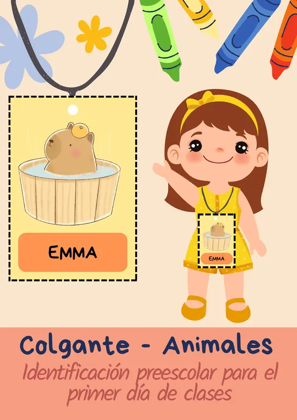 COLGANTE - IDENTIFICACIÓN PREESCOLAR - ANIMALES