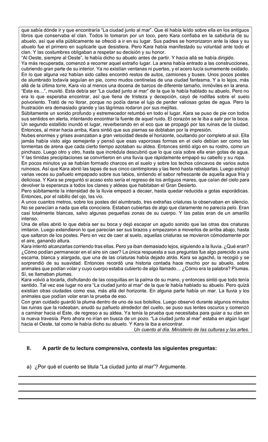 comprension lectora, textos literarios