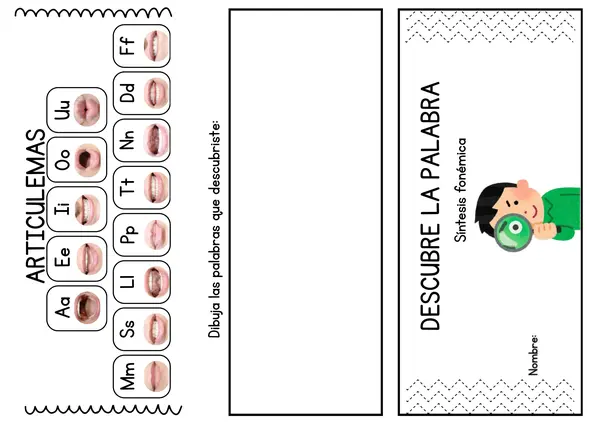 TRIPTICO DESCUBRE LA PALABRA/ SINTESIS FONÉMICA