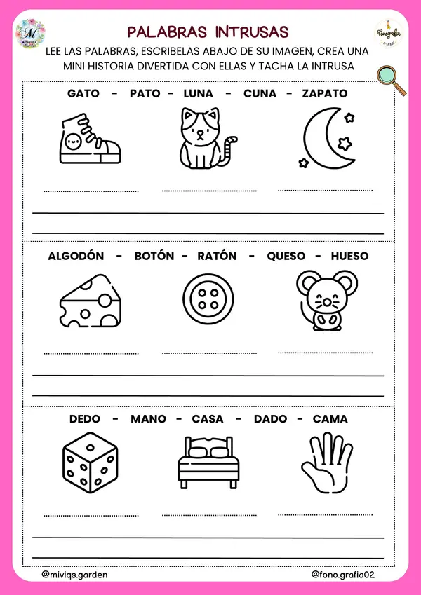 Palabras Intrusas (Escritura divertida)