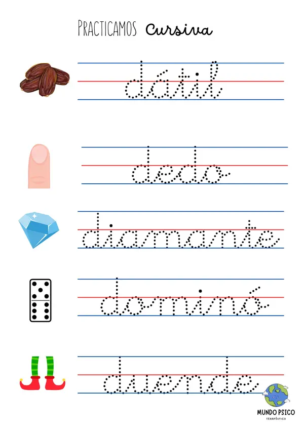 Practicamos Caligrafía - Cursiva