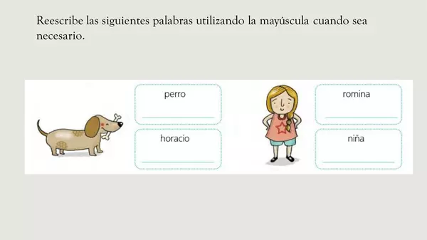 PowerPoint "Las mayúsculas"