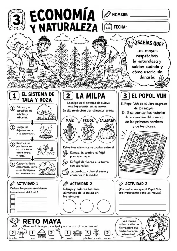 Civilización Maya: Guía de Aprendizaje Completa - 4° Básico Historia