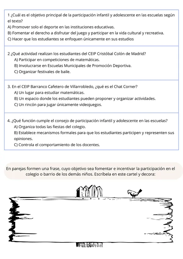 Historia y Geografía Participar de forma activa en nuestro entorno Derechos y deberes