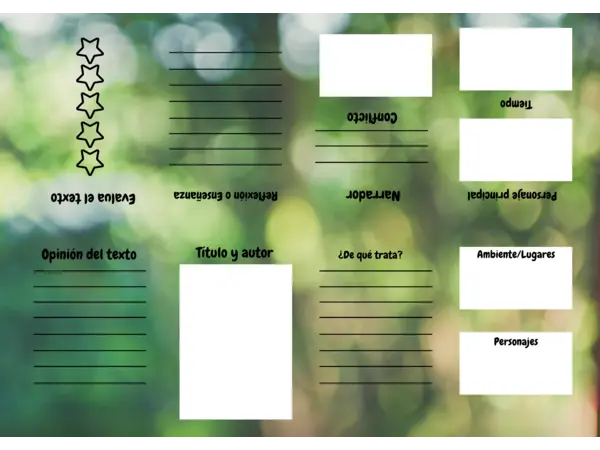 Formato fanzine para análisis de textos narrativos 