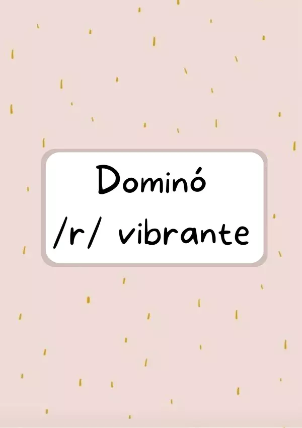 Dominó fonema /r/ vibrante