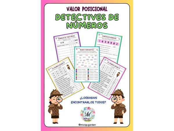 Detective de Números (Valor posicional 3 y 4 cifras)