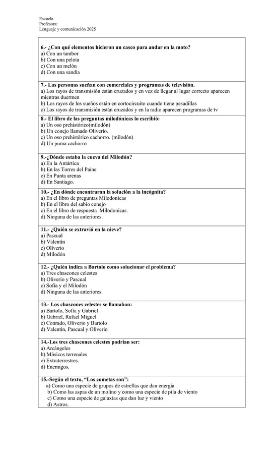 Prueba Los sueños mágicos de Bartolo