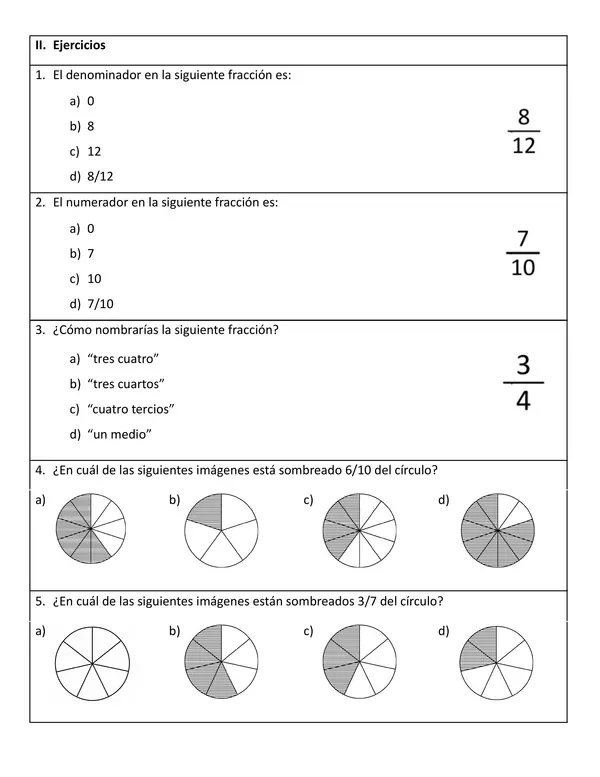 Guía de Matemáticas Nº6: Fracciones