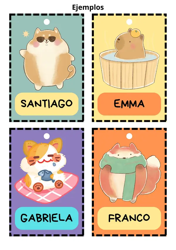 COLGANTE - IDENTIFICACIÓN PREESCOLAR - ANIMALES