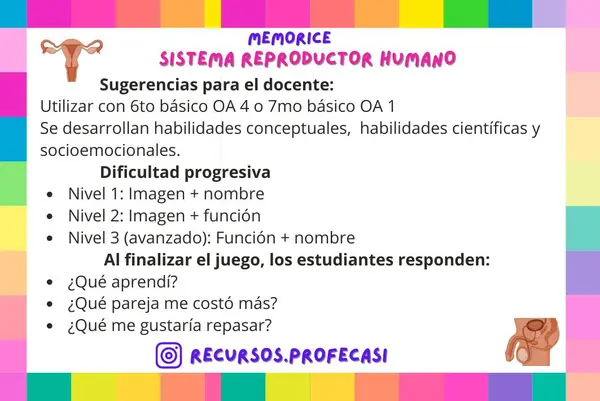 MEMORICE SISTEMA REPRODUCTOR HUMANO