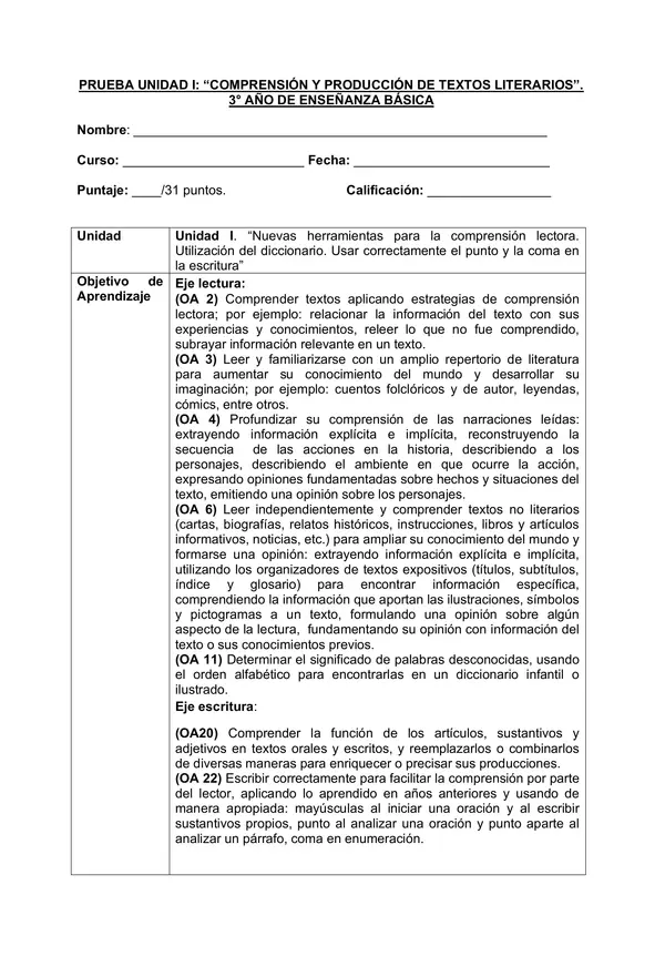 tercero basico, lenguaje, unidad 1 mes de mayo en drive 8 recursos