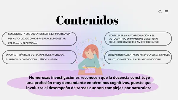 Bienestar docente, pautas de autocuidado 