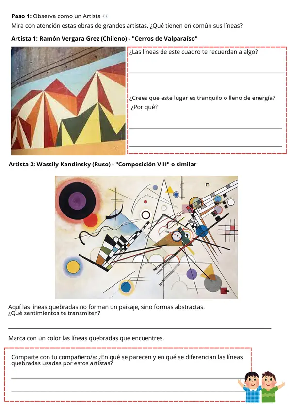 Artes Visuales, Líneas, Unidad 4