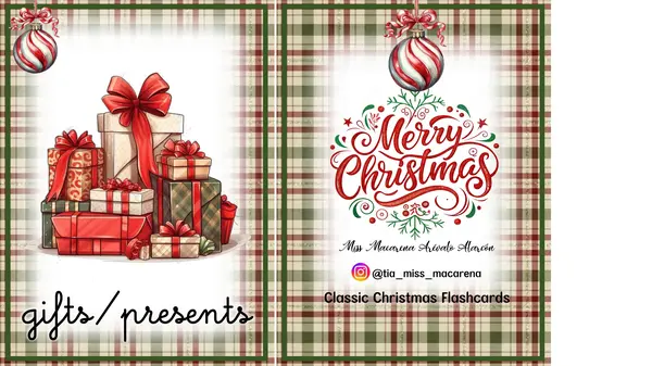 Classic Christmas Flashcards