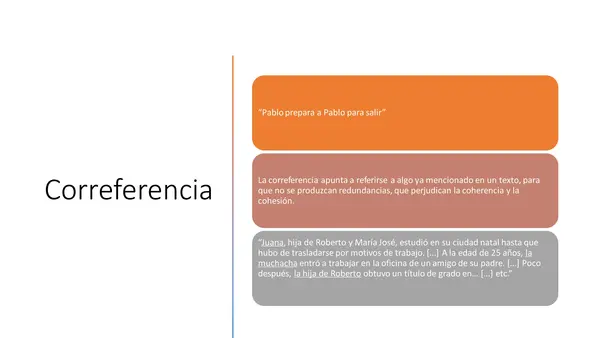 PRESENTACION LENGUAJE, TIPOS DE CORREFERENCIA, SEPTIMO