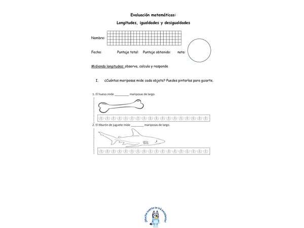 Evaluación / Prueba de longitudes y desigualdades