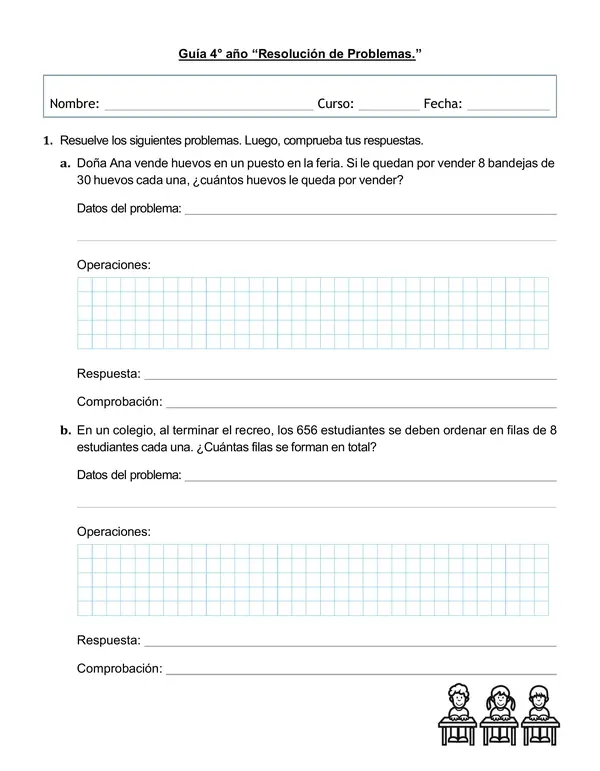 Guía 4° año "Resolución de problemas"