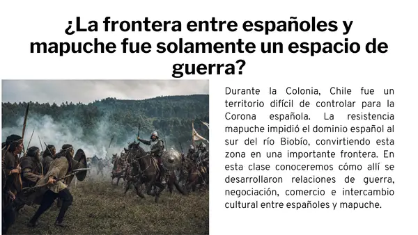 Clase "Chile colonial: guerra de Arauco"