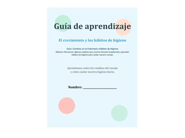 Guia de aprendizaje pubertad y crecimiento