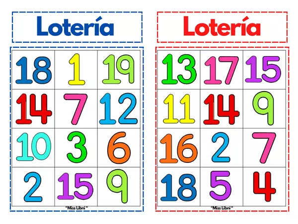 Lotería del 1 al 19 