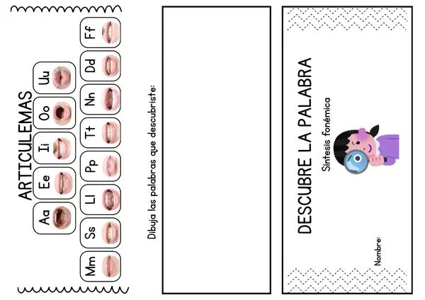 TRIPTICO DESCUBRE LA PALABRA/ SINTESIS FONÉMICA