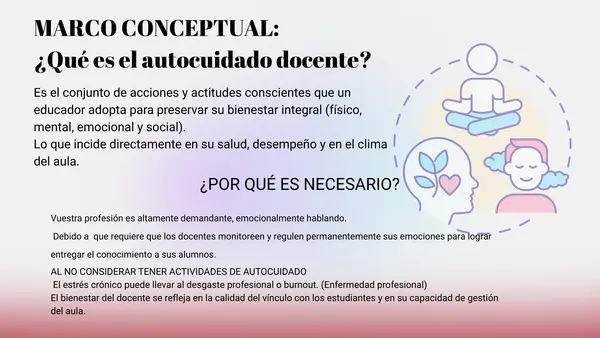 Bienestar docente, pautas de autocuidado 